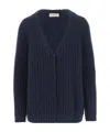 Bruno Manetti V-neck Cashmere Cardigan In Black
