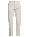 Bruno Manetti Man Pants Light Grey Size 32 Cotton, Elastane
