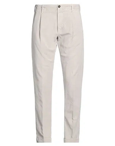 Bruno Manetti Man Pants Light Grey Size 32 Cotton, Elastane