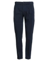 Bruno Manetti Man Pants Navy Size 36 Cotton, Elastane In Blue