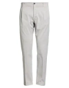 Bruno Manetti Man Pants Off White Size 38 Cotton, Elastane In Gray