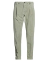 Bruno Manetti Man Pants Sage Green Size 32 Cotton, Elastane