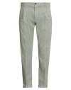 Bruno Manetti Man Pants Sage Green Size 38 Cotton, Elastane