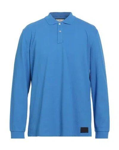 Bruno Manetti Man Polo Shirt Blue Size Xl Cotton