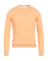 Bruno Manetti Man Sweater Apricot Size L Cotton In Orange