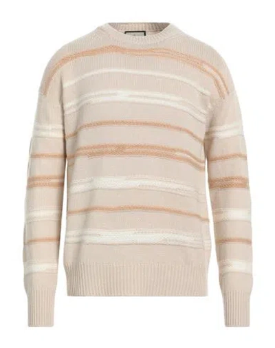 Bruno Manetti Man Sweater Beige Size M Cashmere In Brown