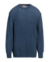 Bruno Manetti Man Sweater Blue Size Xxxl Wool, Cashmere In Blue