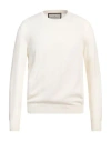 Bruno Manetti Man Sweater Ivory Size M Baby Cashmere In White
