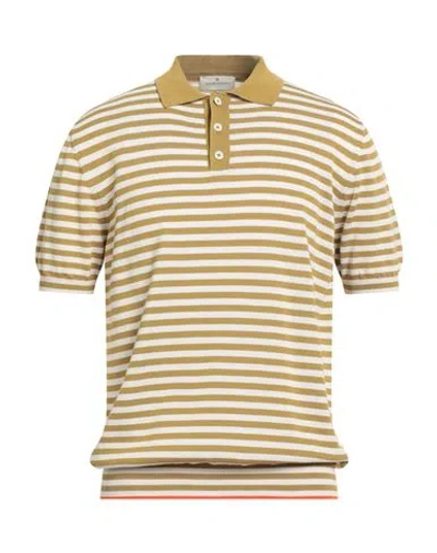Bruno Manetti Man Sweater Khaki Size Xl Cotton In Sand