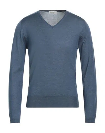 Bruno Manetti Man Sweater Light Blue Size S Cashmere, Silk