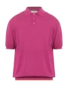 Bruno Manetti Man Sweater Magenta Size Xxl Cotton In Pink