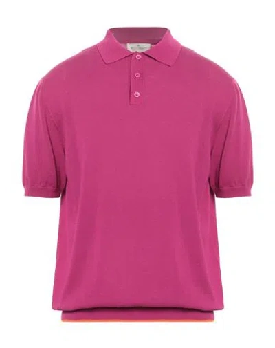 Bruno Manetti Man Sweater Magenta Size Xxl Cotton In Purple