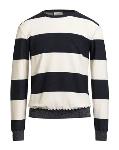 Bruno Manetti Man Sweater Midnight Blue Size L Cotton, Polyamide In Multi