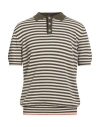 Bruno Manetti Man Sweater Military Green Size L Cotton In Green