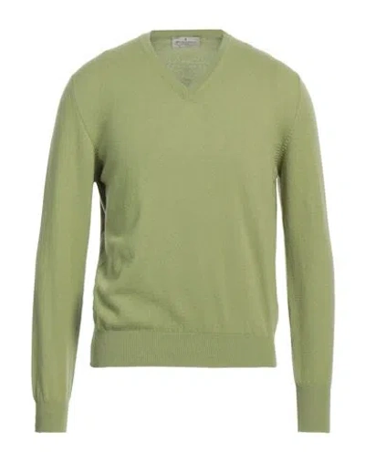 Bruno Manetti Man Sweater Military Green Size M Cashmere