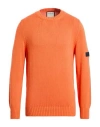 Bruno Manetti Man Sweater Orange Size L Cotton