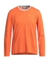 Bruno Manetti Man Sweater Orange Size L Cotton, Cashmere
