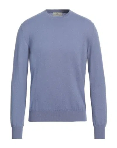 Bruno Manetti Man Sweater Pastel Blue Size M Cashmere