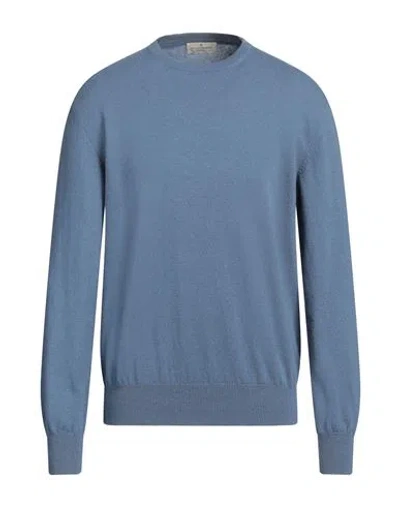 Bruno Manetti Man Sweater Pastel Blue Size Xl Cashmere