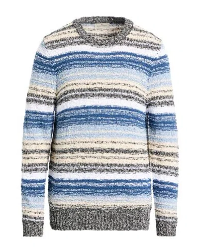 Bruno Manetti Man Sweater Sky Blue Size L Cotton In Multi