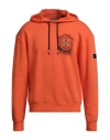 Bruno Manetti Man Sweatshirt Orange Size L Cotton In White