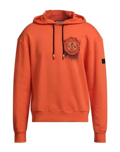 Bruno Manetti Man Sweatshirt Orange Size L Cotton In White
