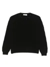 Bruno Manetti Pointelle-knit Sweater In Black