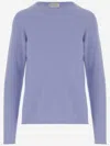 Bruno Manetti Purple Crew Neck Pullover In Blue