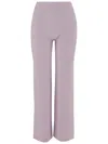 Bruno Manetti Regular Fit Cashmere Pants With Elasticized Waist In Purple