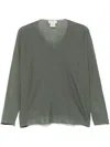 Bruno Manetti Relaxed Fit Green Linen-cotton Blend Sweatshirt In Green