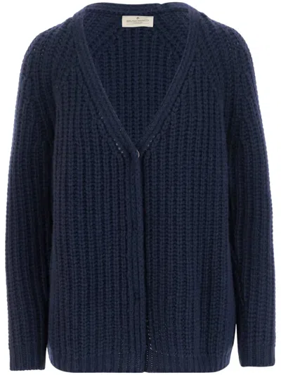 BRUNO MANETTI RIBBED CARDIGAN
