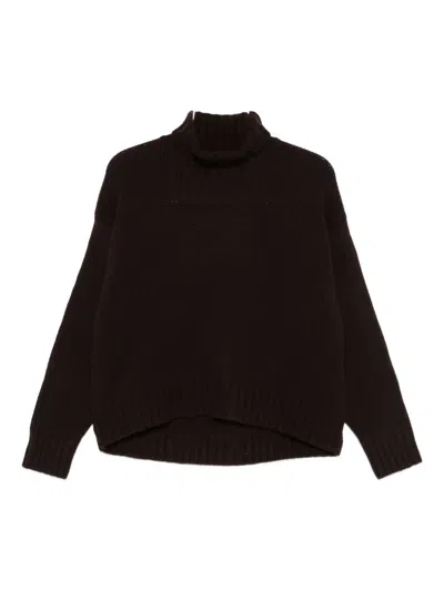 Bruno Manetti Ribbed-trim Jumper In Brown