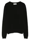 Bruno Manetti Round-neck Cashmere Sweater In Black