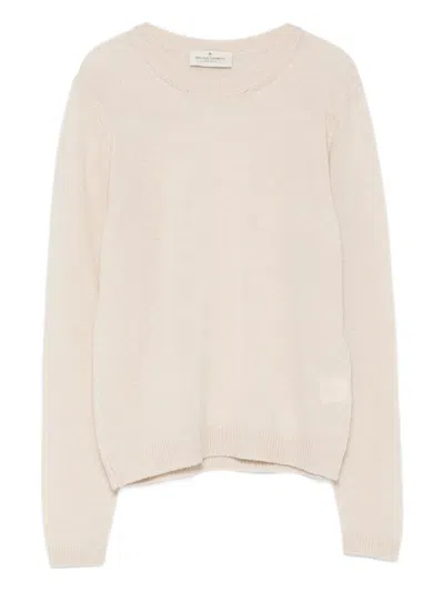 Bruno Manetti Round-neck Cashmere Sweater In Neutral
