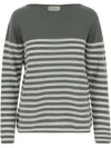 Bruno Manetti Cashmere Sweater With Striped Pattern In Green