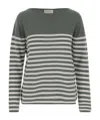 Bruno Manetti Cashmere Sweater With Striped Pattern In Gray