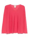 Bruno Manetti Relaxed Fit Deep V-neck Pink Sweater