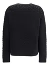 Bruno Manetti Textured Round-neck Sweater In Black
