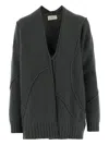 Bruno Manetti V-neck Cardigan In Green