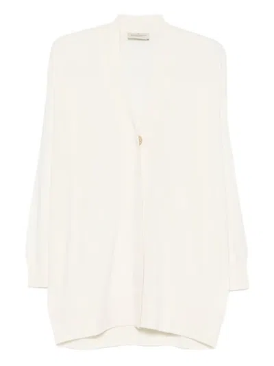 Bruno Manetti V-neck Cardigan In White