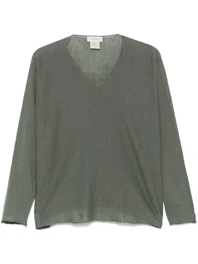 Bruno Manetti V-neck T-shirt In Green