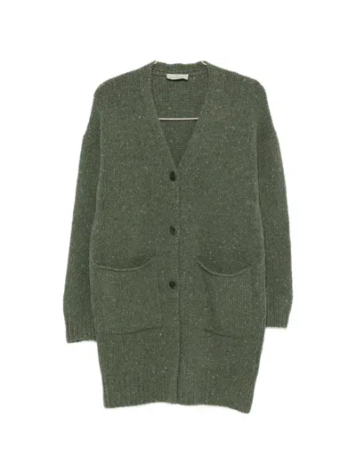 Bruno Manetti V-neck Cardigan In Gray