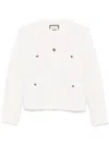Bruno Manetti Waffle-knit Jacket In White