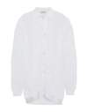 Bruno Manetti Woman Cardigan White Size 16 Cotton
