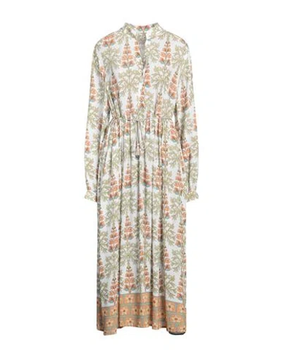 Bruno Manetti Woman Midi Dress White Size 10 Viscose