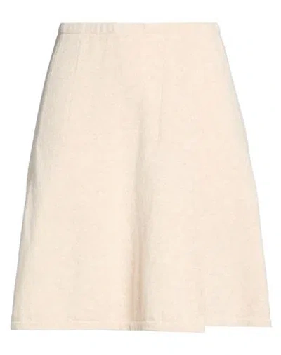 Bruno Manetti Woman Mini Skirt Beige Size 6 Wool, Cashmere In Neutral