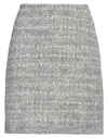 Bruno Manetti Woman Mini Skirt Grey Size 6 Virgin Wool, Nylon In Grey