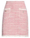 Bruno Manetti Woman Mini Skirt Pink Size 8 Cotton, Linen, Polyester, Polyamide
