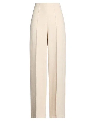 Bruno Manetti Woman Pants Beige Size 8 Virgin Wool, Alpaca Wool, Polyester, Polyamide In Multi