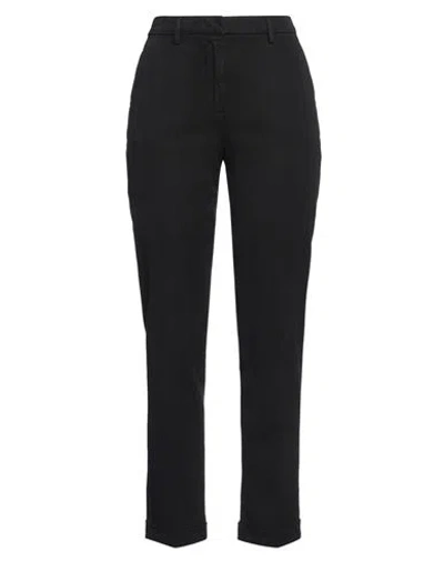 Bruno Manetti Woman Pants Black Size 8 Cotton, Lyocell, Elastane